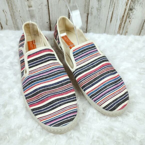 Rocket Dog Striped Canvas Slip On Shoes Size 11 - Picture 1 of 9